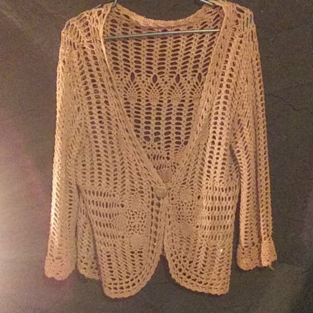 ✨Brown Crochet Cardigan ✨